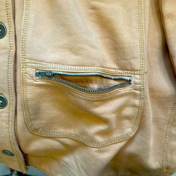 NWT! Anthropologie Pilcro Cotton Micro Fleece Button Front Jacket - Picture 9 of 11